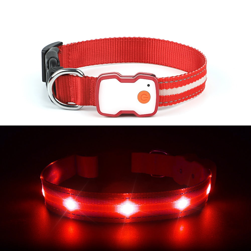 Rode lichtgevende halsband
