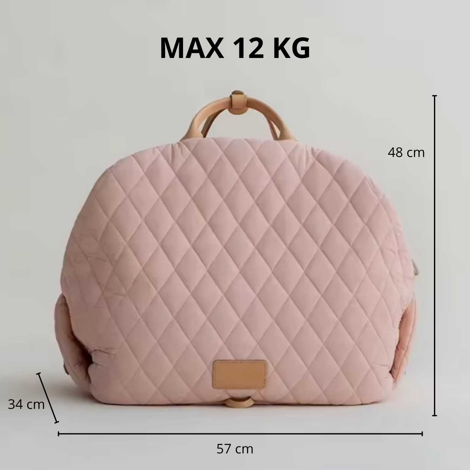 Komfortabler Reisekorb für unterwegs Pink